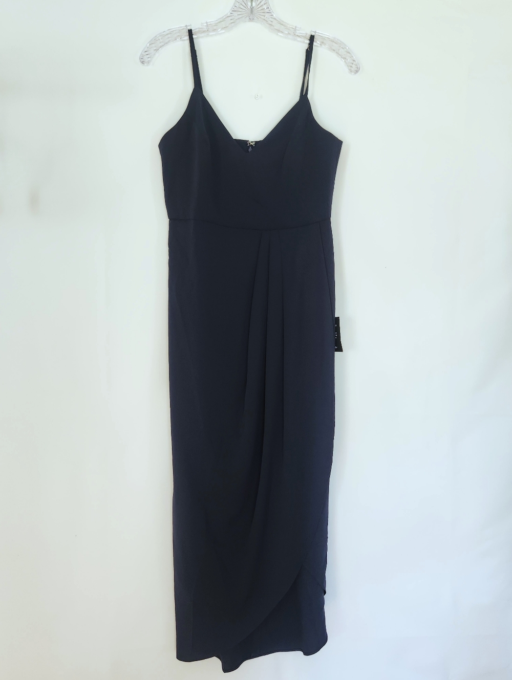 Lulus NWT Navy Blue Midi Dress Reinette Cocktail Wedding SMALL